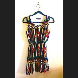 Anthropologie southwestern print cocktail dress. Size Small